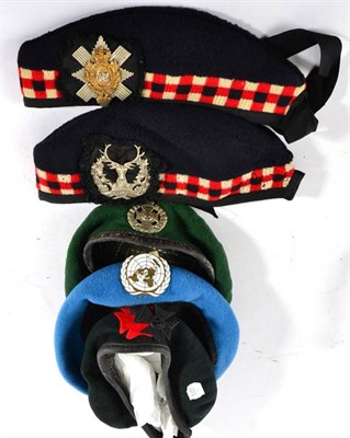 Lot 174 - A 42nd Royal Highland Regiment of Foot (Black Watch) Glengarry, in blue wool with chequered...