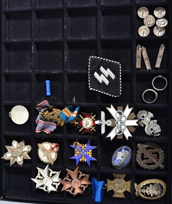 Lot 219 - A Collection of Third Reich Copy Medals, Badges and Other Items, including two Spanish Cross...