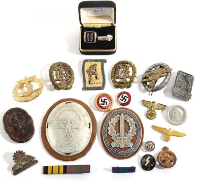 Lot 227 - A Small Quantity of  German Third Reich Badges and Tinnies, including a copy of a Luftwaffe...