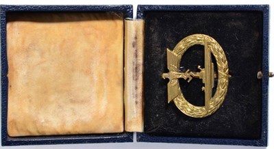 Lot 230 - A Copy of a German U-Boat War Badge, the reverse with vertical pin and stamped FRANK & REIFF,...