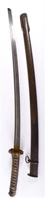 Lot 251 - A Japanese Second World War NCO/WO's Shin Gunto Katana, the 67cm single edge steel blade with a...