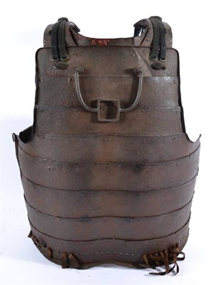 Lot 258 - An 18th Century Japanese Tokohagi Do-Maru (Cuirass), the front with curved shoulder plates over...