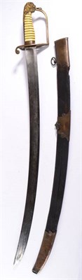 Lot 260 - An Early 19th Century Grenadier Officer's Sword, by Dawes, Birmingham, the 76 cm, curved, fullered