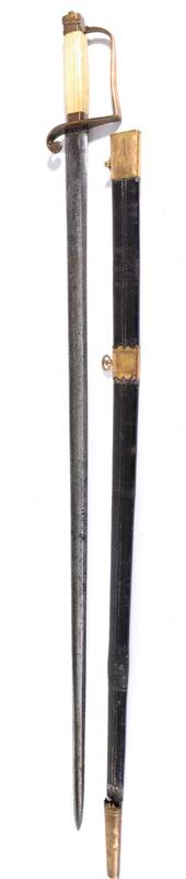 Lot 268 - A Late 18th Century Infantry Officer's Spadroon, the 82.5 cm single edge blade with single...