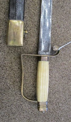 Lot 268 - A Late 18th Century Infantry Officer's Spadroon, the 82.5 cm single edge blade with single...