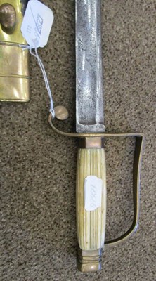 Lot 268 - A Late 18th Century Infantry Officer's Spadroon, the 82.5 cm single edge blade with single...