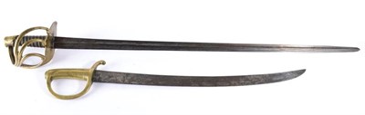 Lot 269 - A 19th Century French Cuirassier Trooper's Sword, the 92.5 cm, single edge, twin-fullered blade...