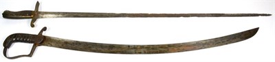 Lot 270 - A 1796 Pattern Light Cavalry Officer's Sword, the 73cm curved fullered steel blade originally...