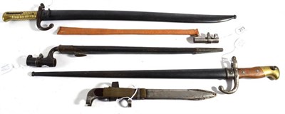 Lot 273 - A French Model 1866 Chassepot Yataghan Sword Bayonet, with St Etienne blade and steel scabbard;...