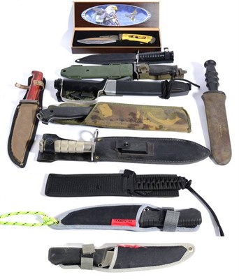 Lot 282 - A Collection of Eleven Modern Knives, comprising John Nowill, Sheffield, diver's knife with...