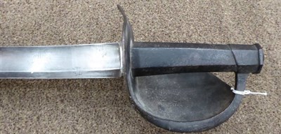Lot 286 - A French Model 1833 Naval Cutlass, the 68 cm, broad, fullered, single edge blade engraved with...