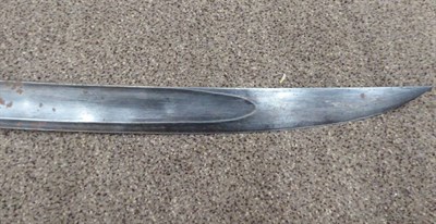 Lot 286 - A French Model 1833 Naval Cutlass, the 68 cm, broad, fullered, single edge blade engraved with...