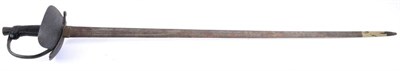 Lot 295 - A 19th Century Broadsword, the 93cm double edge steel blade with three narrow fullers running...