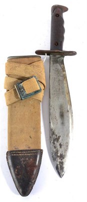 Lot 296 - A US Model 1917 Bolo Knife, the 26cm broad blade stamped U.S./MOD.1917/C.T. to one side, the...