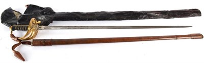 Lot 309 - A George V 1892 Pattern Infantry Officer's Dress Sword, the narrow double edge picquet blade,...