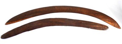 Lot 341 - Two 19th Century Australian Aboriginal Boomerangs, possibly Upper Darling River Region, New...