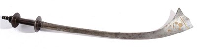 Lot 355 - A 19th Century Indian Kora, the 55cm single edge curved steel blade with shaped angled tip,...