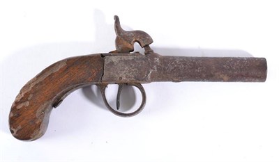 Lot 394 - A 19th Century Percussion Pocket Pistol, the 7.5cm turn-off round barrel with Birmingham proof...