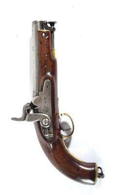 Lot 410 - A William IV Coastguard Type Percussion Pistol, with 15 cm barrel stamped London proof marks,...