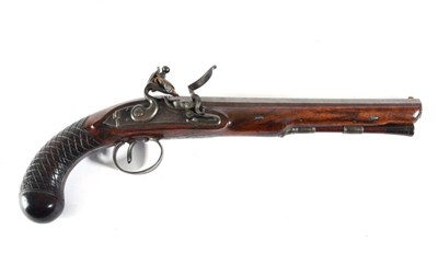 Lot 418 - A Late 18th Century Flintlock Officer's Pistol by John Probin, the 24cm octagonal sighted...