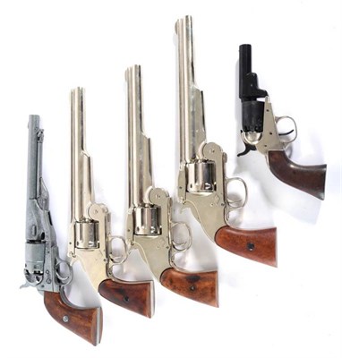 Lot 423 - Three BKA Model 217 Replica Non-Working Revolvers, with chromed finish; a further example,...