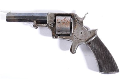 Lot 428 - A 19th Century Rimfire Single Action Seven Shot Revolver, with blued finish, 8.5cm octagonal...