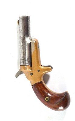 Lot 436 - A Colt .41 Calibre Rimfire Deringer, with 6.3 cm barrel stamped, ''COLT'', brass frame, sheath...