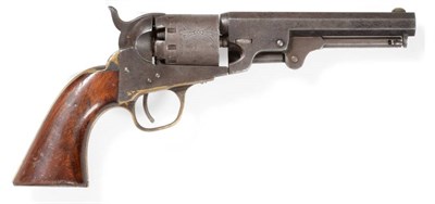 Lot 443 - A Manhattan Fire Arms Co. 36 Calibre Single Action Five Shot Percussion Revolver, the 12.5cm...