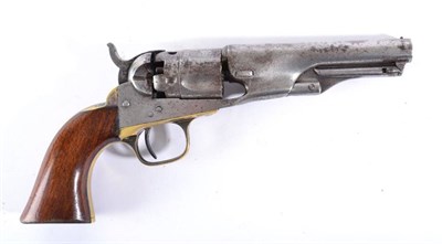 Lot 448 - A Colt Model 1862 Percussion Five Shot Police Revolver, .36 calibre, the 11cm round steel...