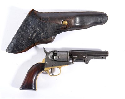 Lot 455 - A Colt Model 1849 Five Shot Single Action Percussion Pocket Revolver, 31 calibre, the 10cm...