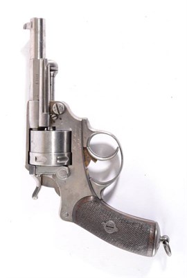 Lot 456 - A French M-1873 Chamelot-Delvigne Ordnance Six Shot Double Action Revolver, 11mm calibre, the...