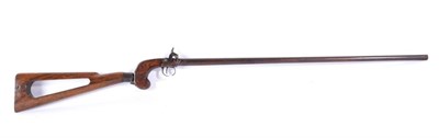 Lot 457 - A 19th Century Percussion Boot Type Pistol, the 63cm round turn-off rifled and browned steel barrel