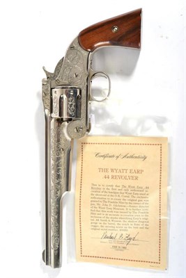 Lot 461 - A Franklin Mint Non-Working Copy of a ''Wyatt Earp'' .44 Revolver, with certificate of authenticity