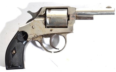 Lot 464 - A U S Pistol Co Double Action .32 Rimfire Five Shot Revolver, with nickel plated finish, the top of