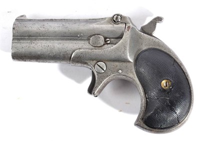 Lot 465 - A Remington Over and Under Double Barrel .41 Rimfire Derringer, the 7.5cm barrels marked to the top