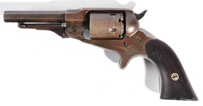 Lot 466 - A Remington New Model Five Shot Pocket Revolver, factory conversion to .32 rimfire, the 9cm...