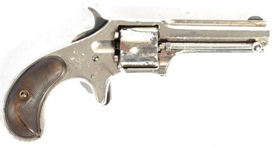 Lot 471 - A Remington Smoot New Model No.2 Five Shot .32 Rimfire Revolver, with nickel plated finish, the 7cm