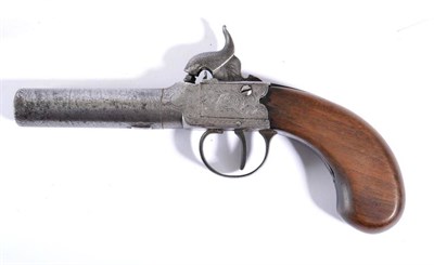 Lot 476 - A 19th Century 12 Bore Percussion 'Manstopper' Pistol, the 9cm turn-off twist-steel barrel with...