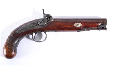 Lot 477 - A Good Quality 19th Century Percussion Travelling Pistol by Nixon, possibly of Newark, the 16cm...