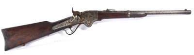 Lot 496 - A Spencer Repeating Rifle Company Carbine, the 51cm round barrel stamped with a monogram behind the