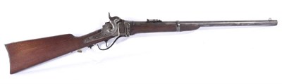 Lot 497 - A Sharps New Model 1863 Carbine, the 56cm round barrel marked NEW MODEL 1863 at the breech, the...