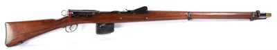 Lot 499 - A Swiss Schmidt-Rubin Model 1889 7.5mm Bolt Action Service Rifle, all metal parts numbered...