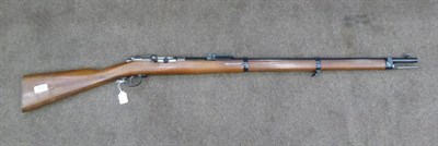 Lot 500 - A Mauser Model '71/'84 Bolt Action Rifle, 11mm, the 82cm blued round barrel octagonal at the breech