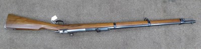Lot 500 - A Mauser Model '71/'84 Bolt Action Rifle, 11mm, the 82cm blued round barrel octagonal at the breech