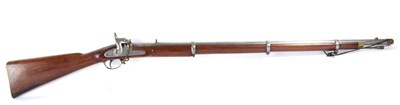 Lot 503 - A Percussion Musket, the 89cm steel barrel stamped with crowned BP, with V rear sight, the lock...