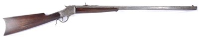 Lot 509 - A Winchester 32-40 Single Action 'Low Wall' Rifle, the 76cm octagonal barrel with buck-horn...