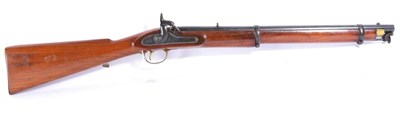 Lot 511 - A Non-Working Copy of a Continental Percussion Cavalry Carbine, with blued finish, barrel...