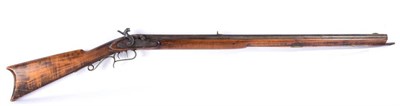 Lot 530 - A 19th Century American Percussion Rifle, the 76cm octagonal barrel with buck horn rear sight,...