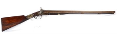 Lot 541 - A 19th Century 16 Bore Single Barrel Percussion Sporting Gun, converted from a flintlock, with 77cm