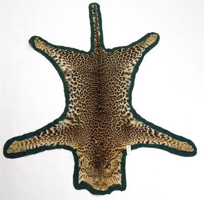 Lot 2019 - Taxidermy: African Leopard (Panthera pardus) circa 1940, flat skin rug with limbs outstretched,...